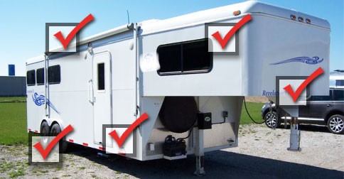 alt= "Image of Fifth wheel preperation for hauling.